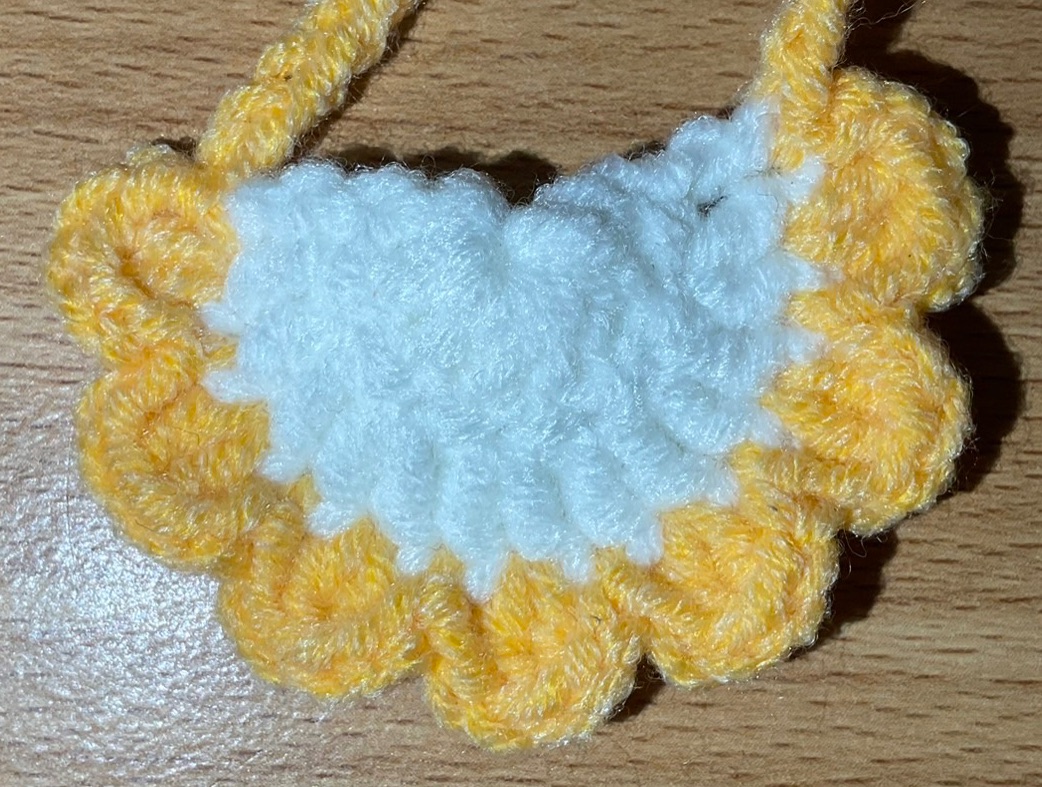 OTO手作坊🐰黃色-白邊口水巾、圍兜兜（10~15cm娃）