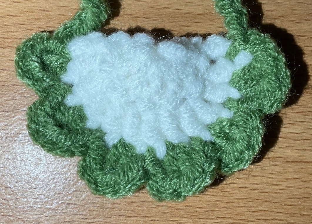 OTO手作坊🐰艾綠-白邊口水巾、圍兜兜（10~15cm娃）