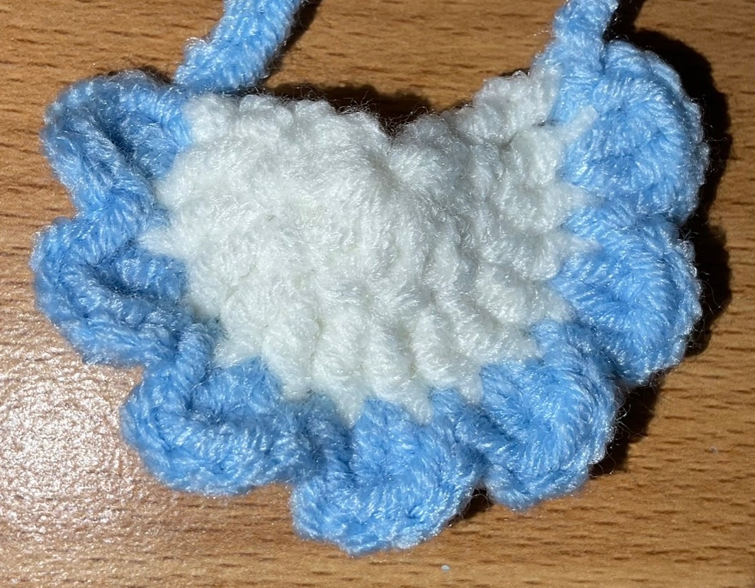 OTO手作坊🐰水藍-白邊口水巾、圍兜兜（10~15cm娃）