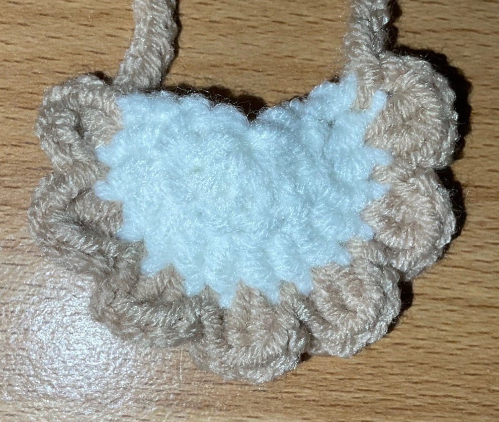 OTO手作坊🐰卡其-白邊口水巾、圍兜兜（10~15cm娃）