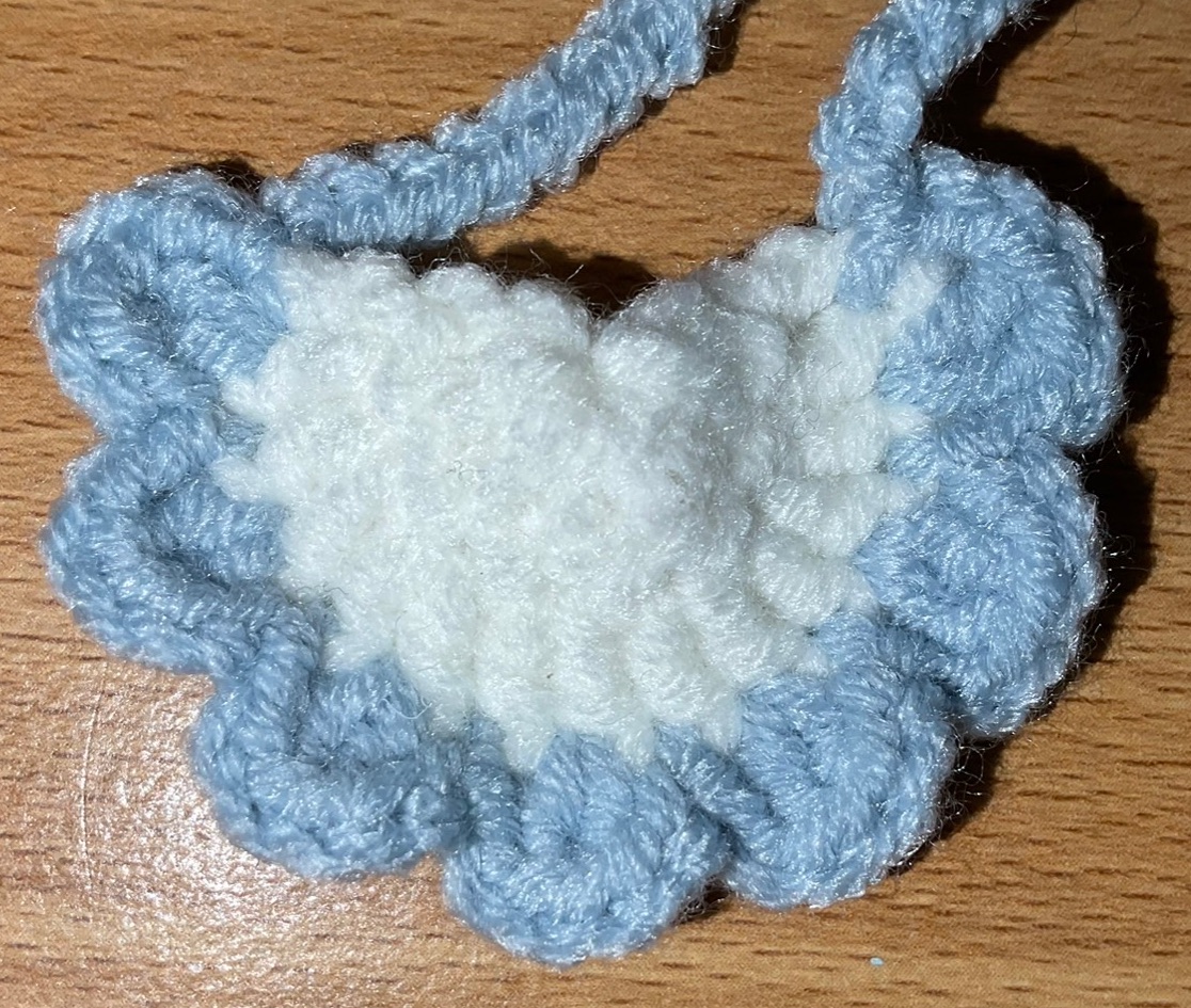 OTO手作坊🐰淺藍-白底口水巾、圍兜兜（10~15cm娃）