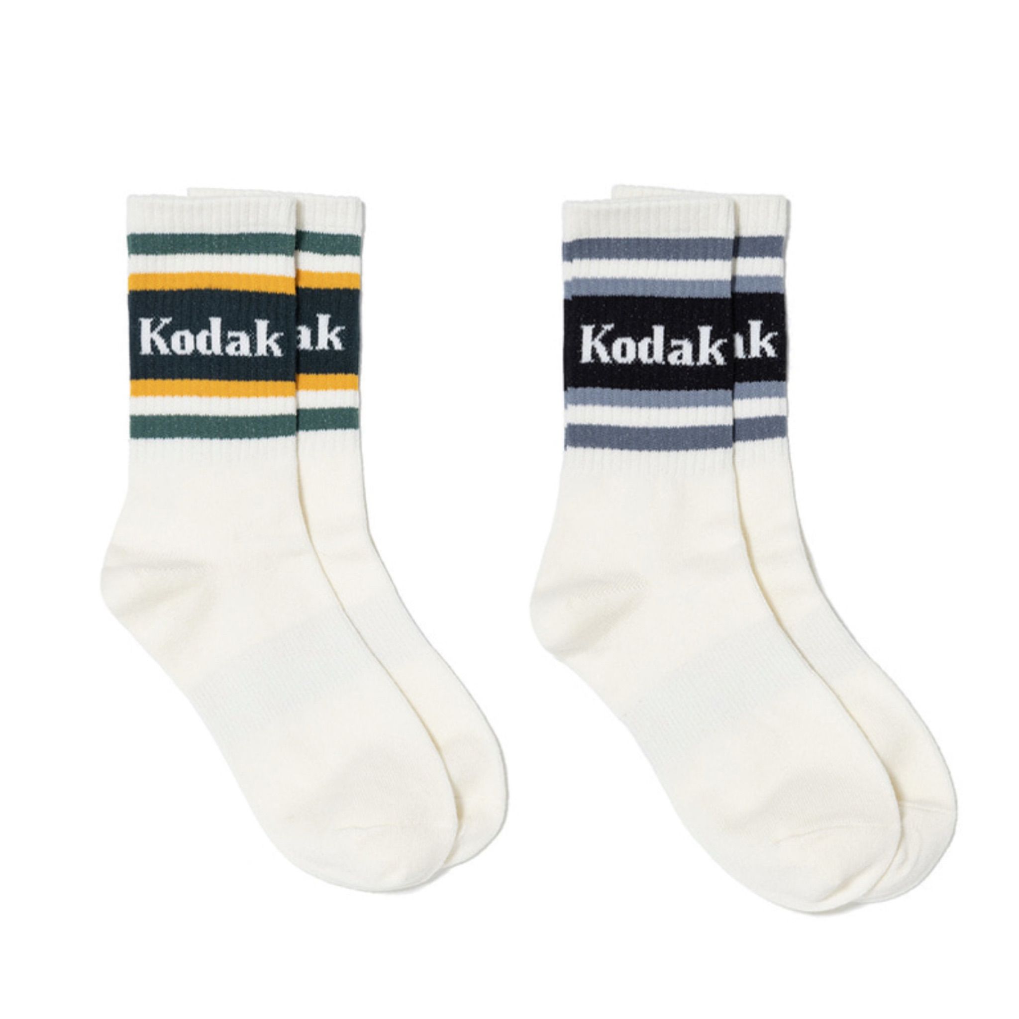 （ 預購 ）🇰🇷kodak 柯達 多色線條 復古Logo襪子