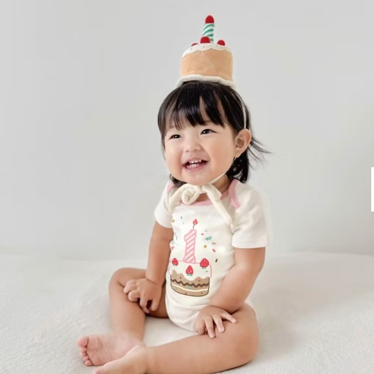 1歲/週歲儀式感寶寶慶生扮裝短袖（80-90）
