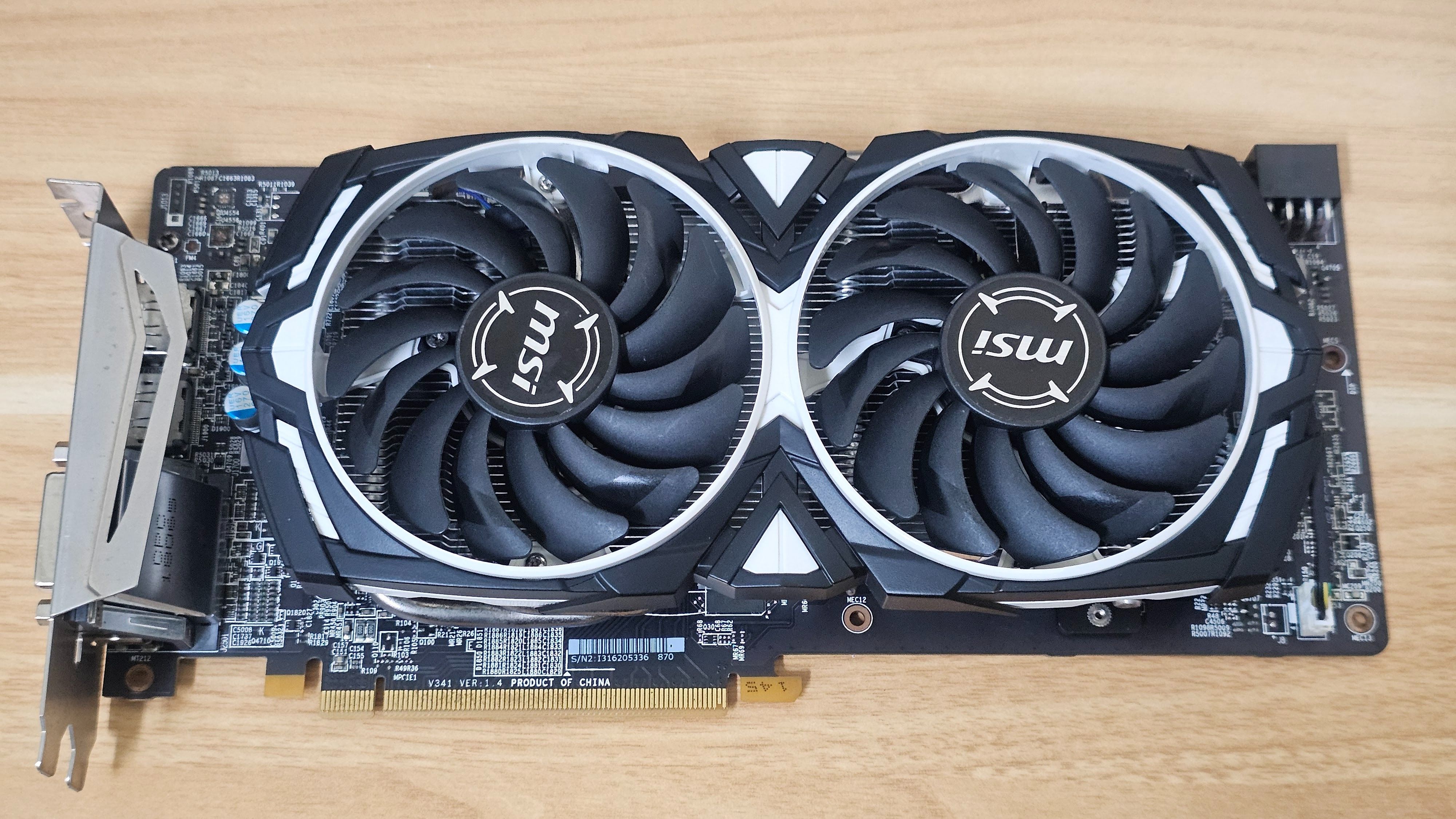 故障品 MSI RX 580 ARMOR 8G OC （礦卡）