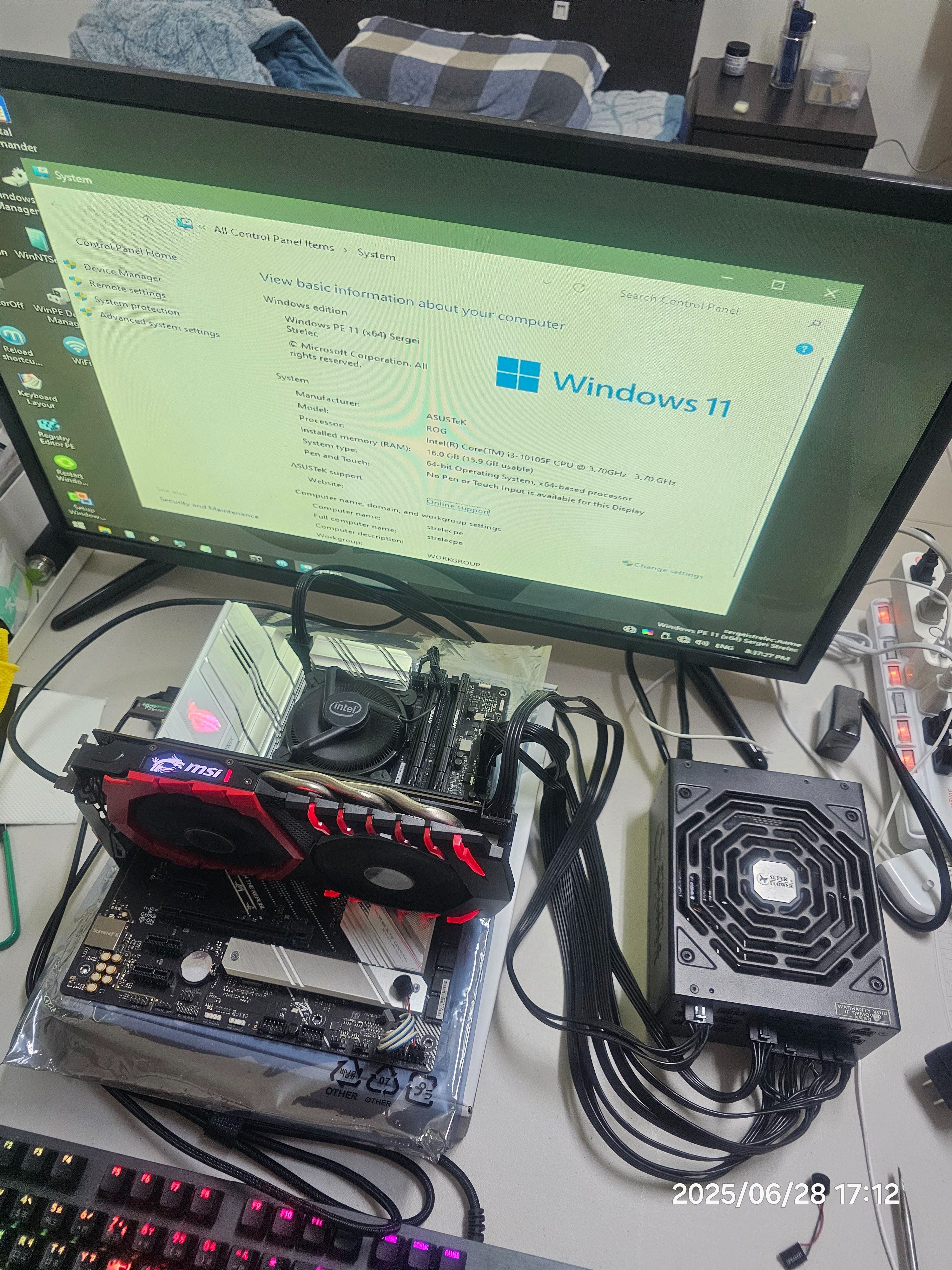Intel i3-10105F + ASUS ROG STRIX B560-A GAMING WIFI