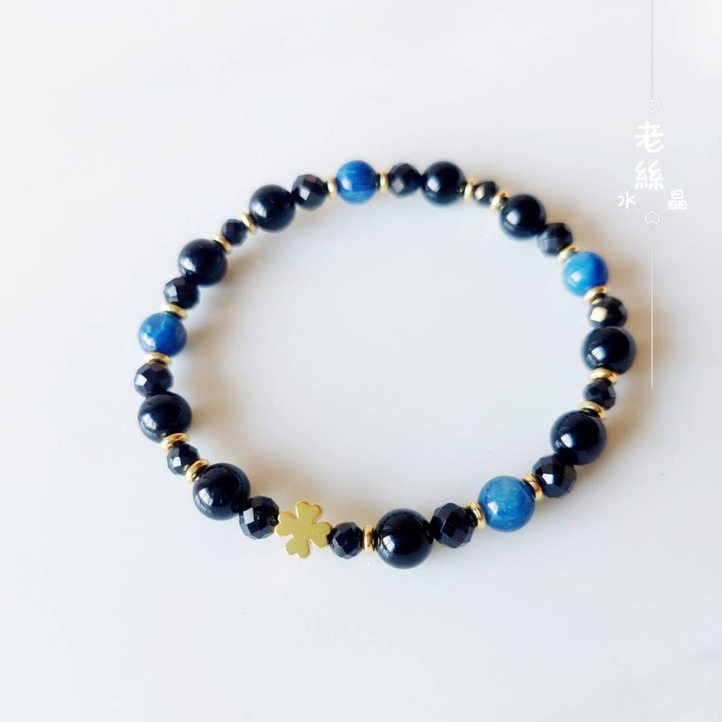 【老絲水晶】 高頻率護盾｜黑碧璽 藍晶石 微貓眼藍晶 能量保護 振動頻率 排負能量