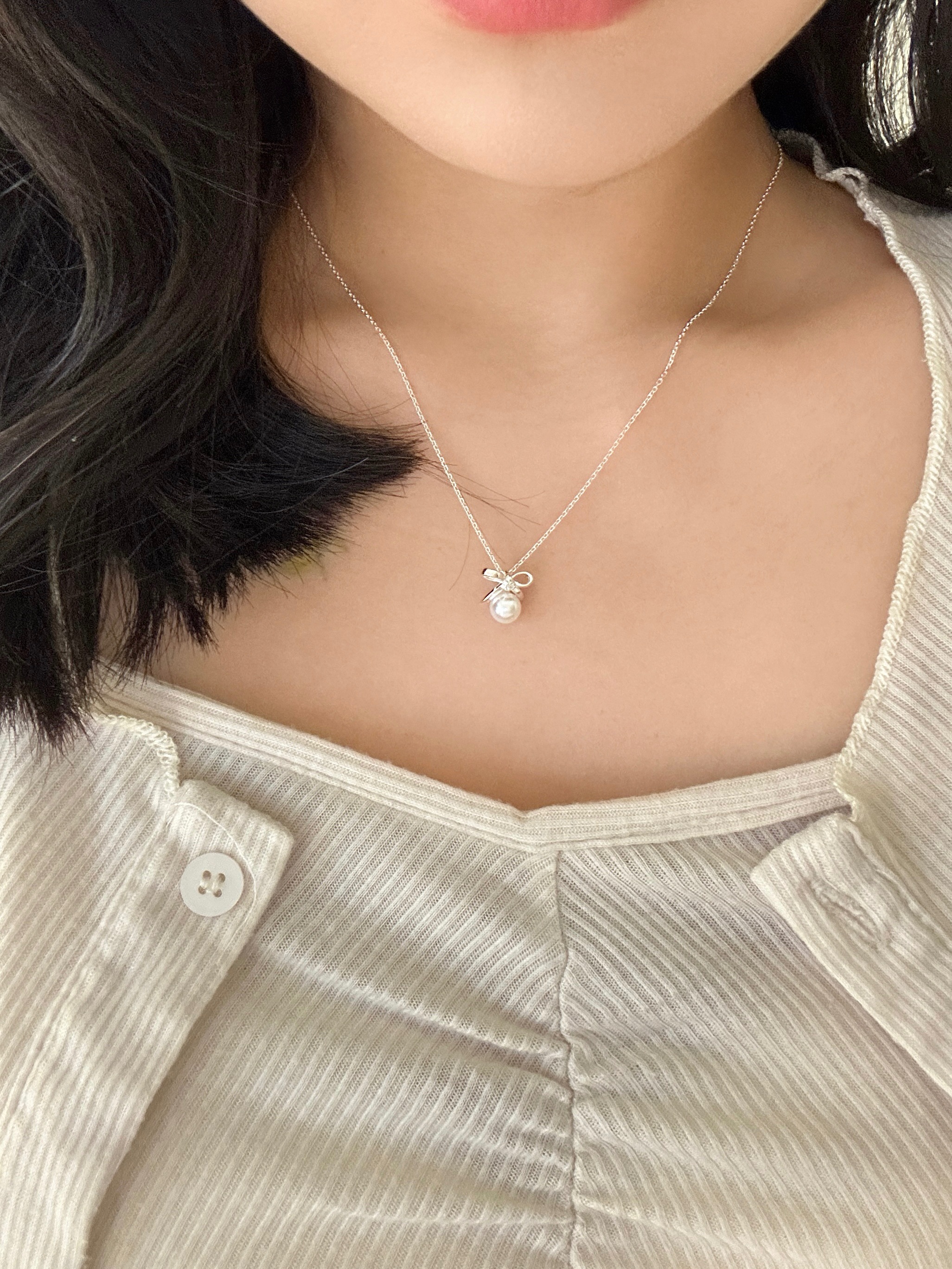 Ribbon Perle 施華洛世奇珍珠項鍊