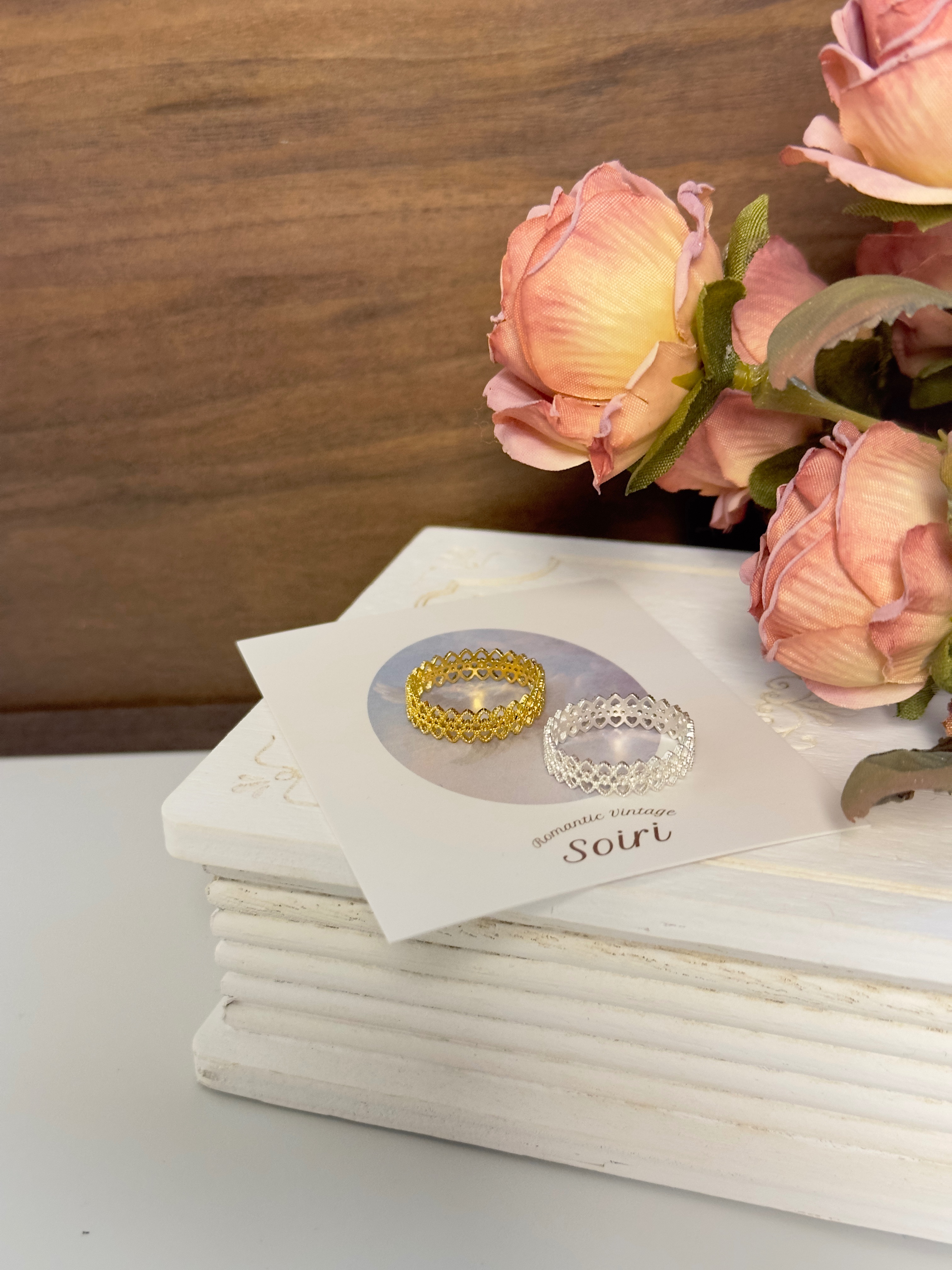 🌛Lace Bloom Ring silver925