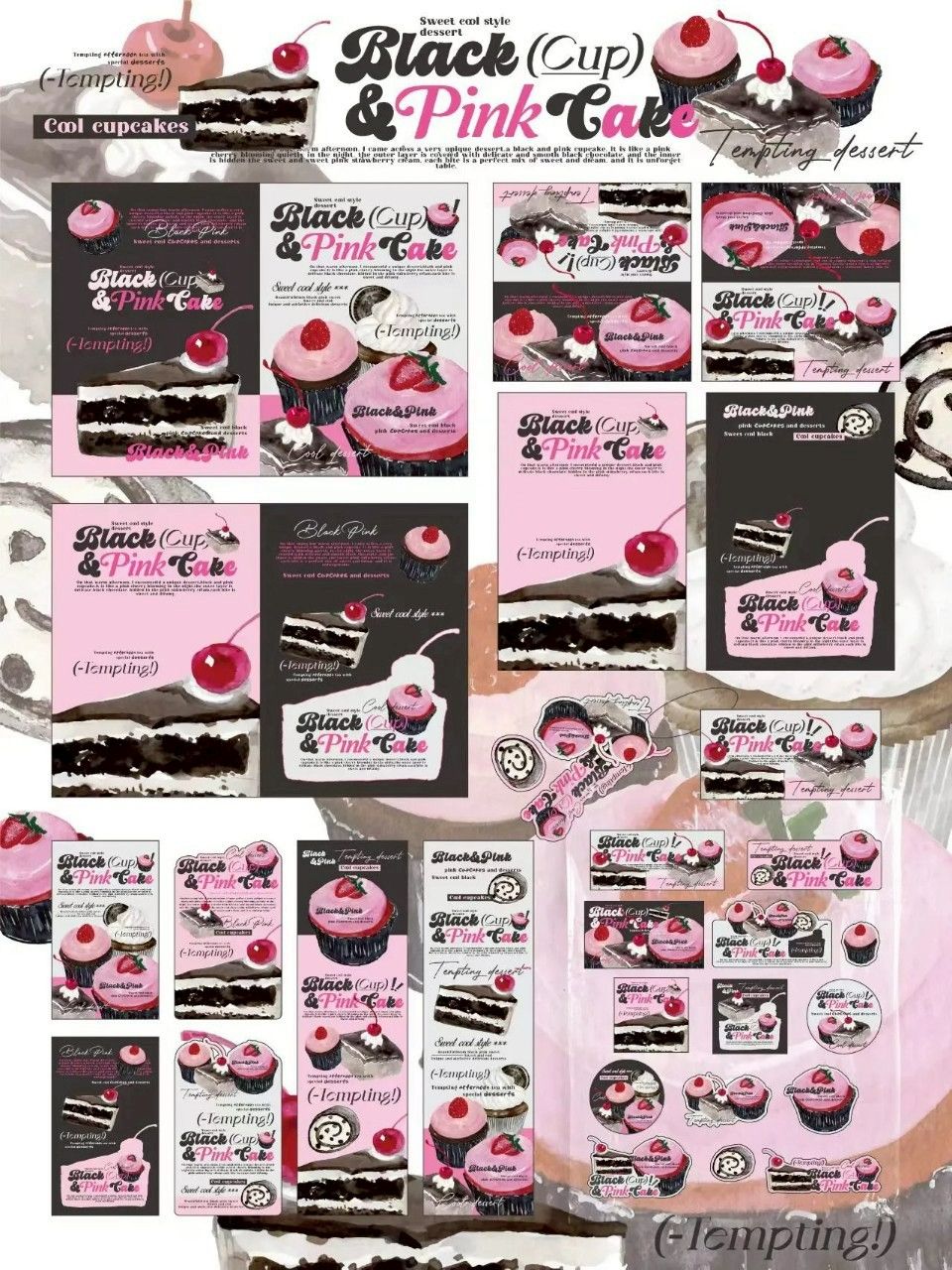 💙Set45 粉墨糖影*40P（以含貼紙包*2）