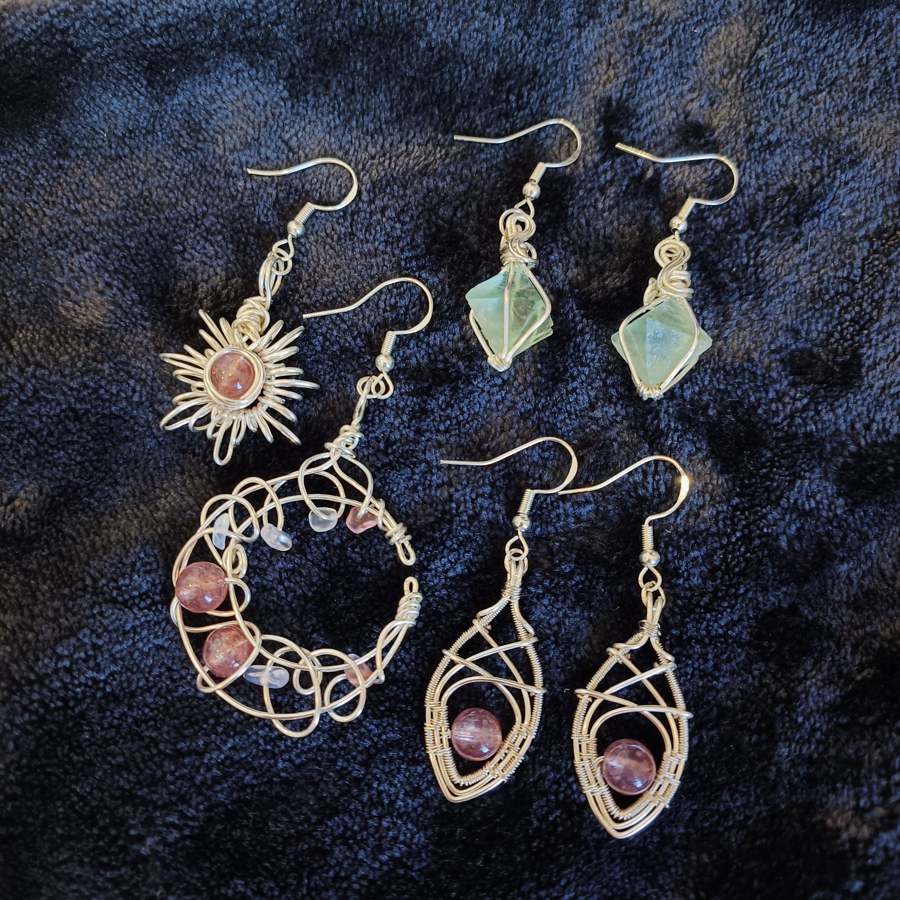 浪潮手工🌊 水晶 耳環