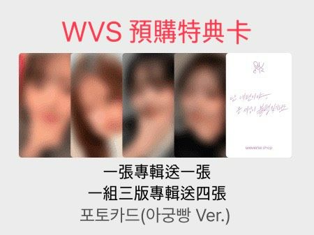 WVS 特典 現貨在韓