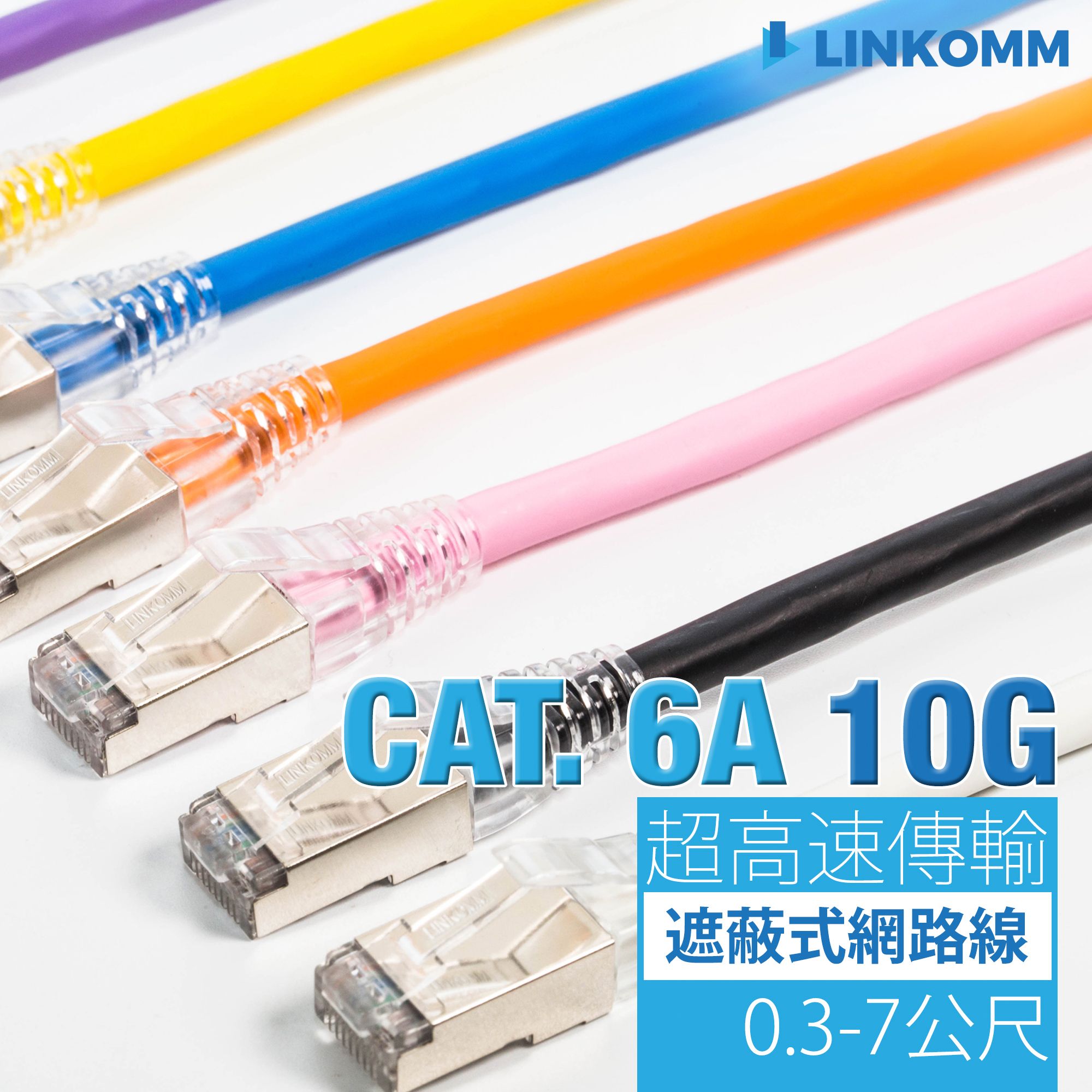 CAT. 6A 10G 雙遮蔽網路線 10—30公尺（每筆訂單總線材長度無法超過100M）