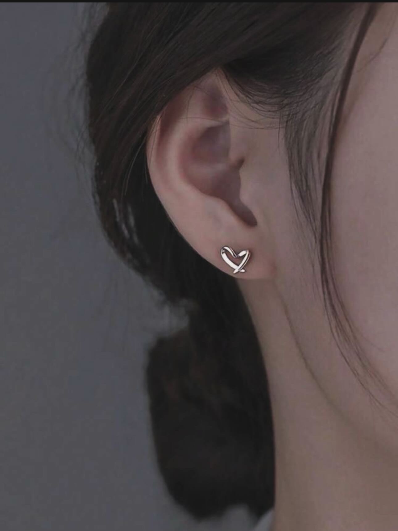 預購✨純銀簡約愛心耳釘