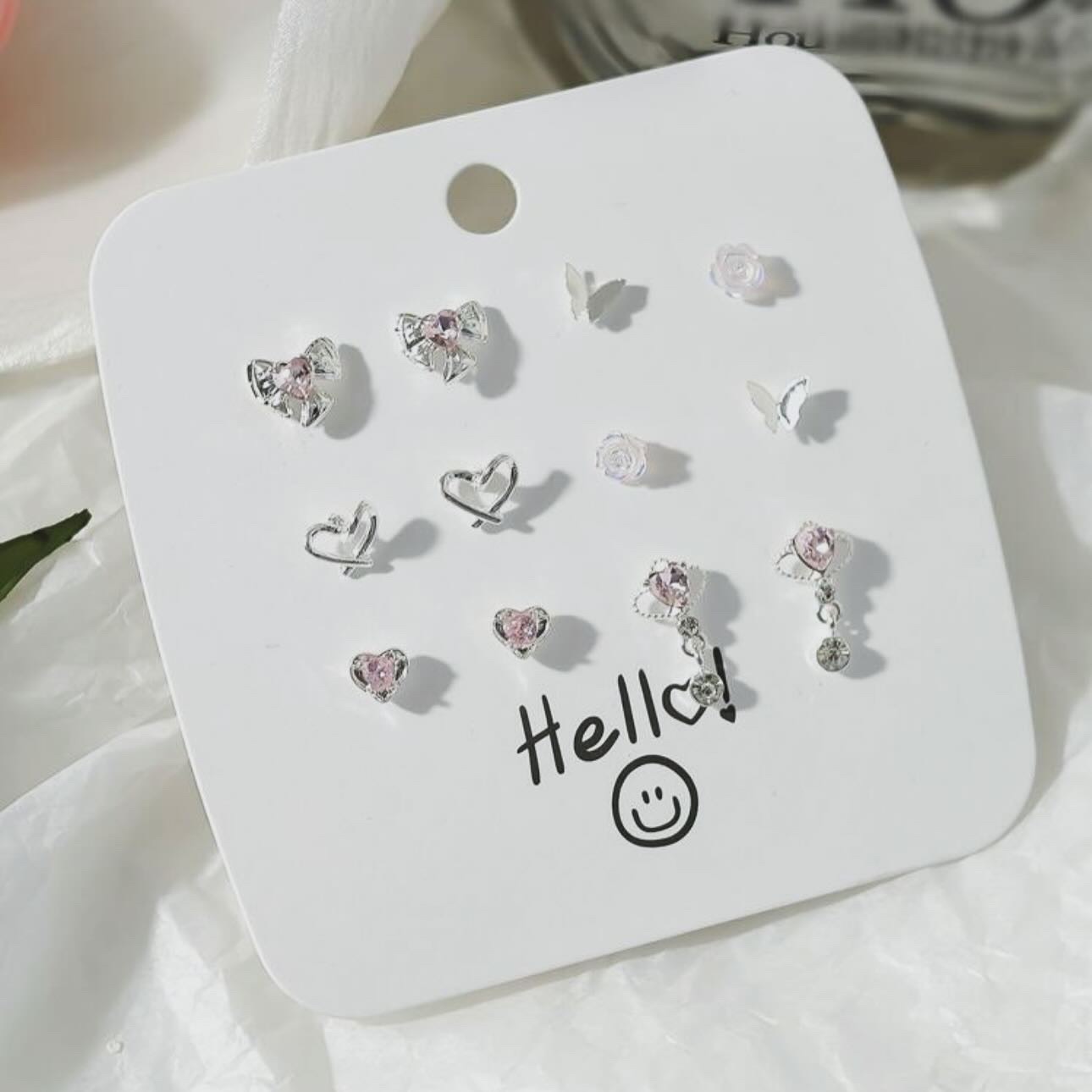 預購✨藕粉色的夢耳釘套組