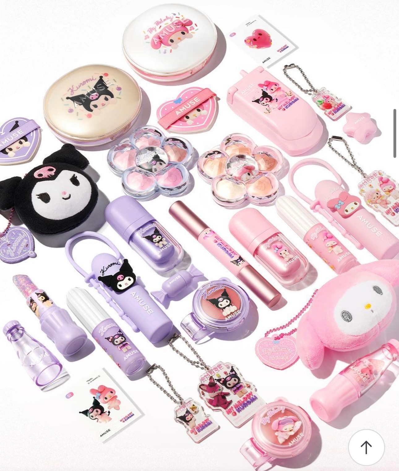 🔥AMUSE x 庫洛米 ＆ 美樂蒂 My Melody ＆ Kuromi 氣墊 眼影盤 唇釉 護唇膏 唇頰兩用