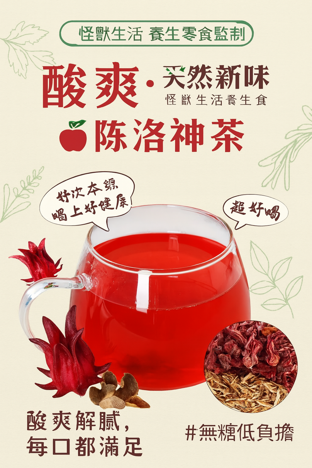 陳皮洛神花草茶