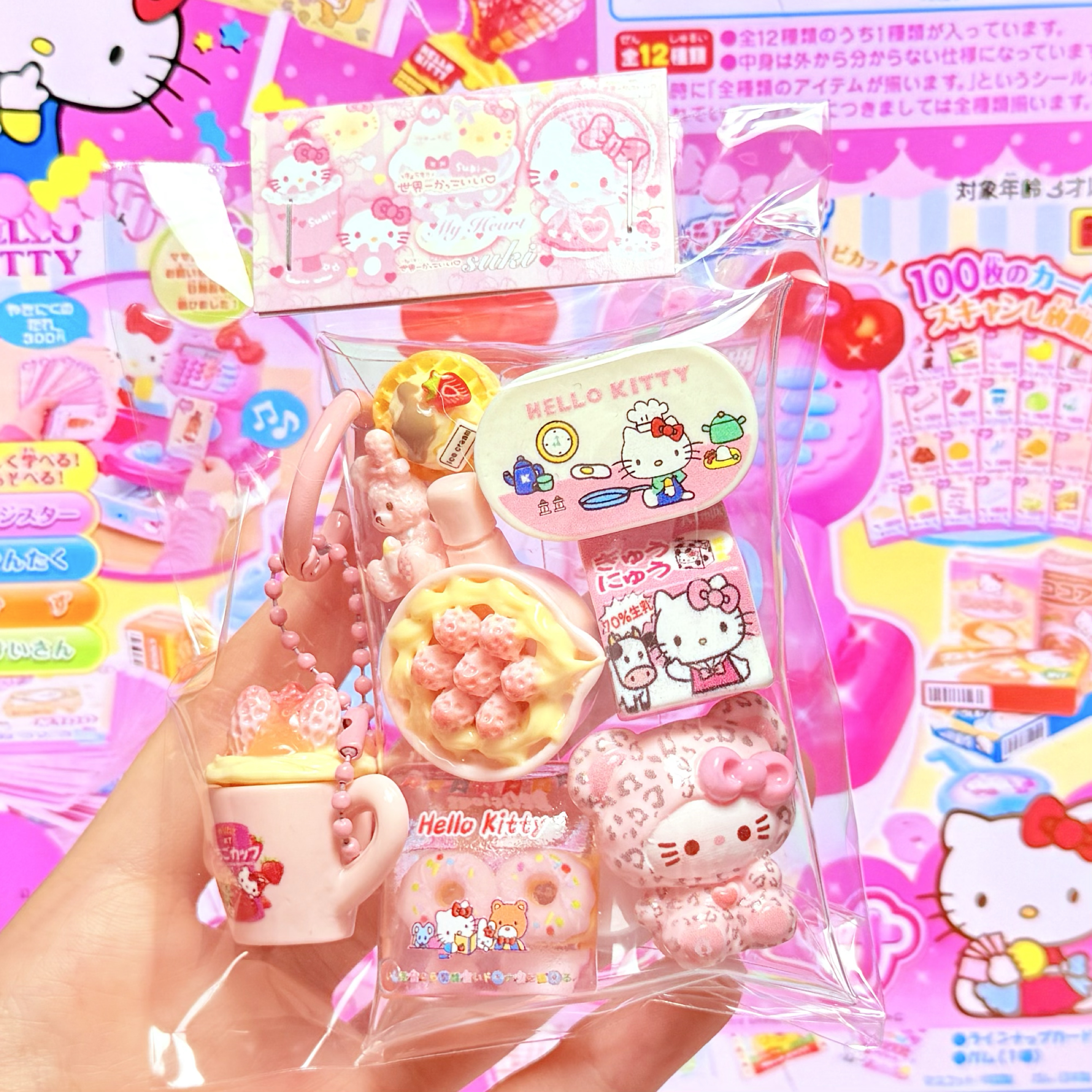 🥞可愛粉色豹紋kitty食物🍓