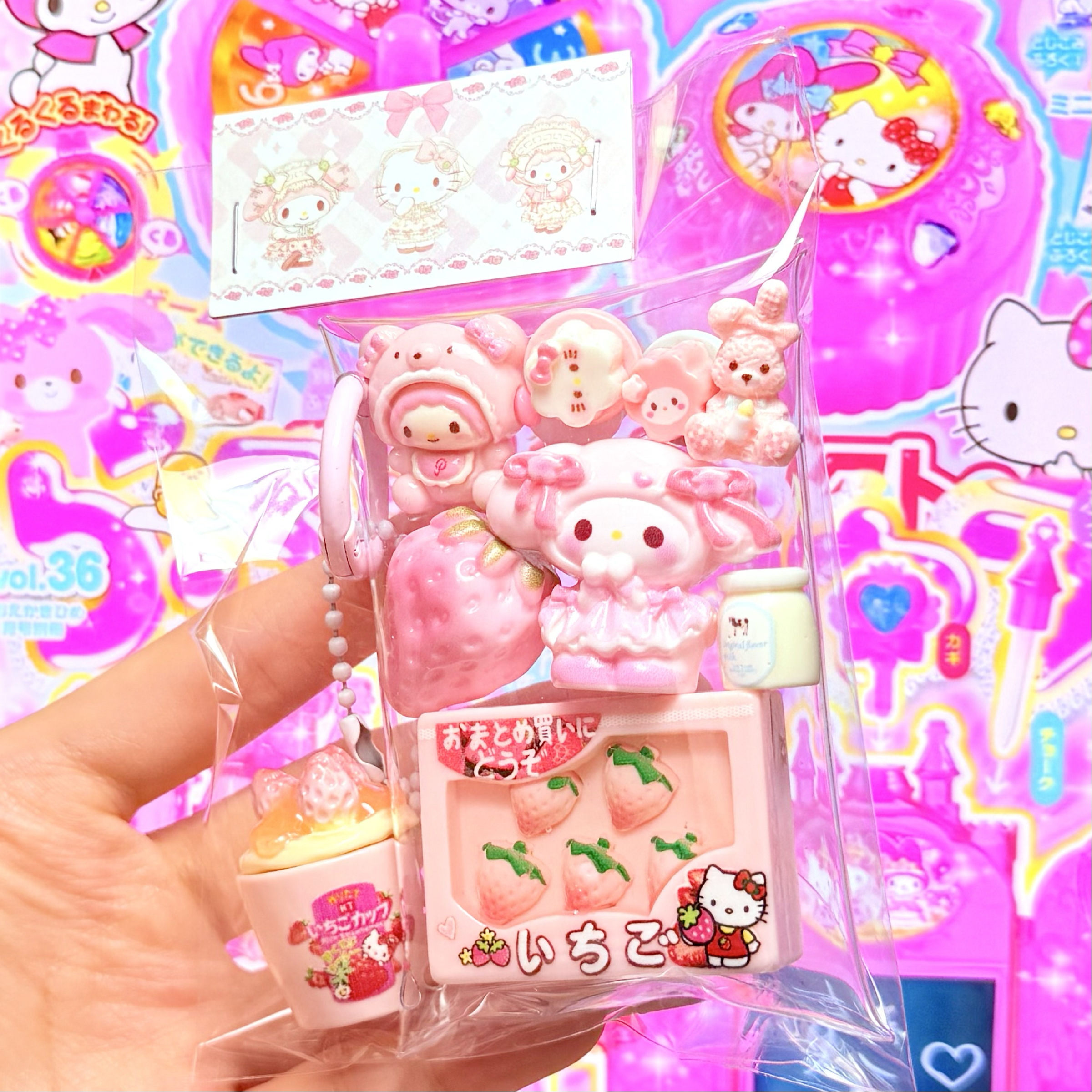 🍓可愛美樂蒂草莓小兔布丁系列🐇