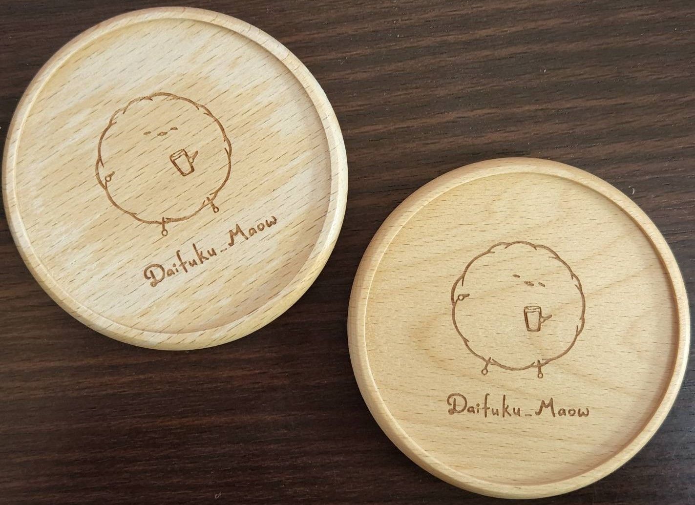 毛大福喝水杯墊