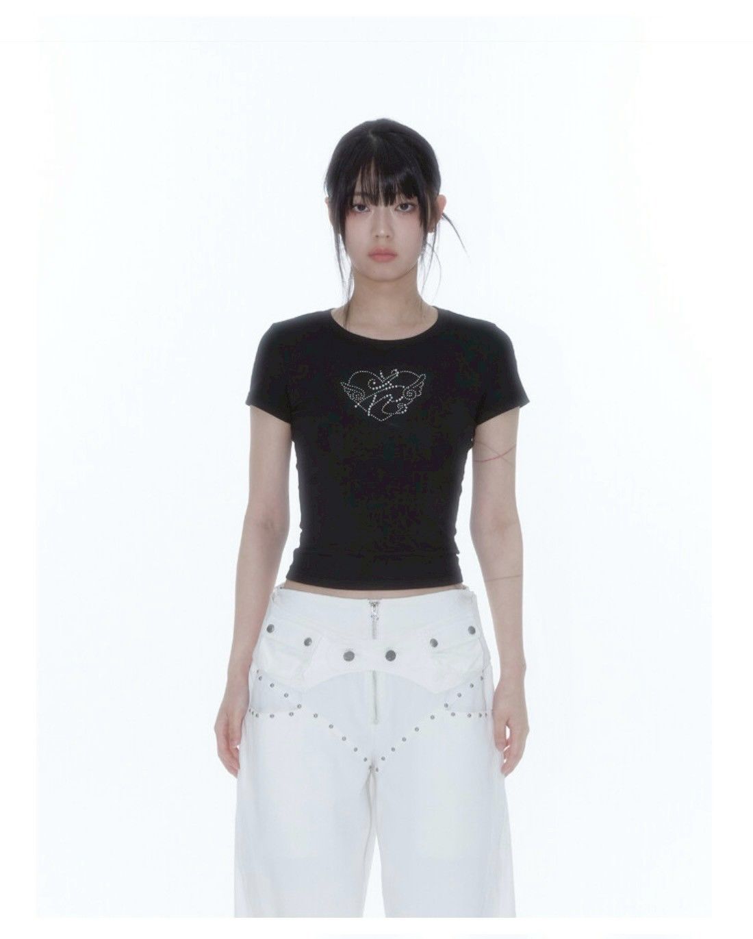 Flower Heart Baby Tee（三色）