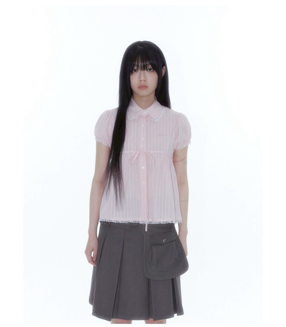 Puff Sleeve Lace Shirt（三色）
