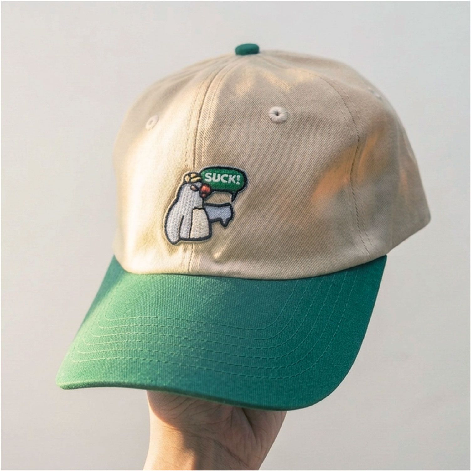 南極日常 小綠帽 （刺繡款：送你一個爛！）