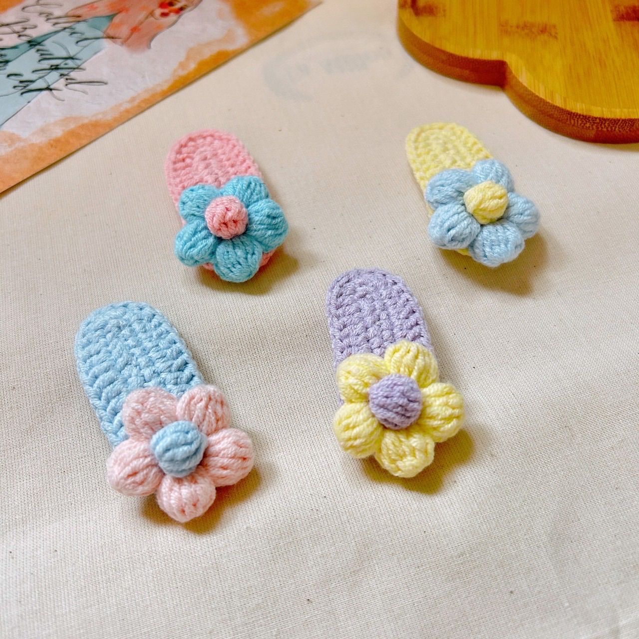 🌸泡芙花髮夾