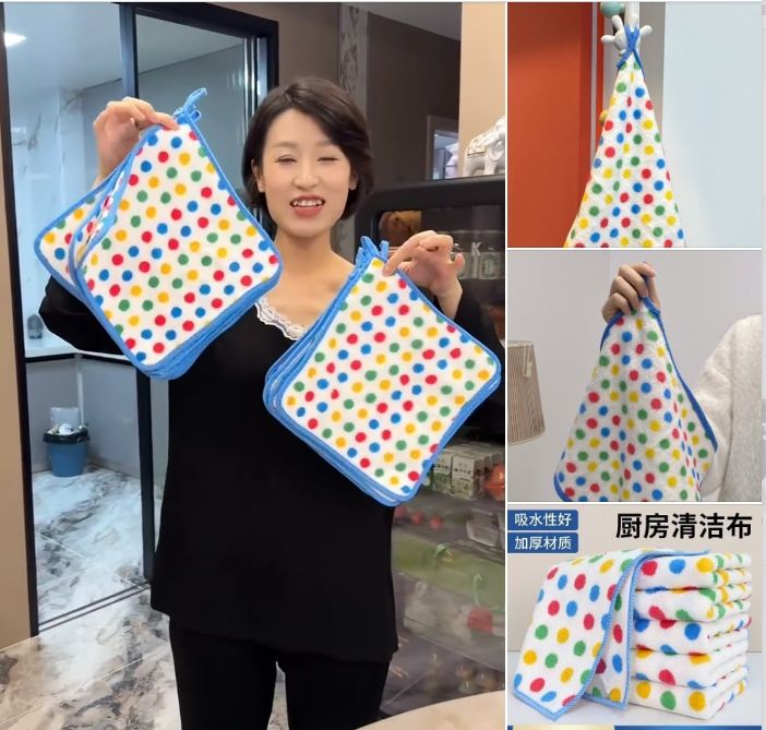 🍭 廚房小幫手來啦！ 🍭🌟 彩點點清潔抹布