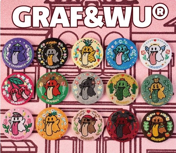 GRAF 原創可愛鬼刺繡徽章