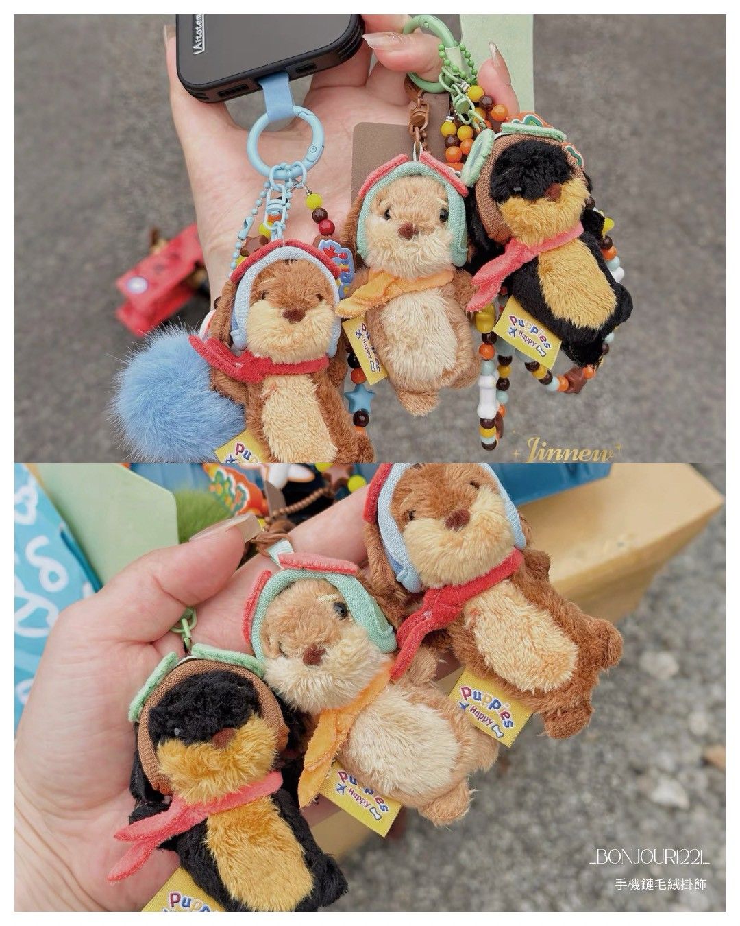 醜萌臘腸狗手機鍊｜療癒包包掛飾