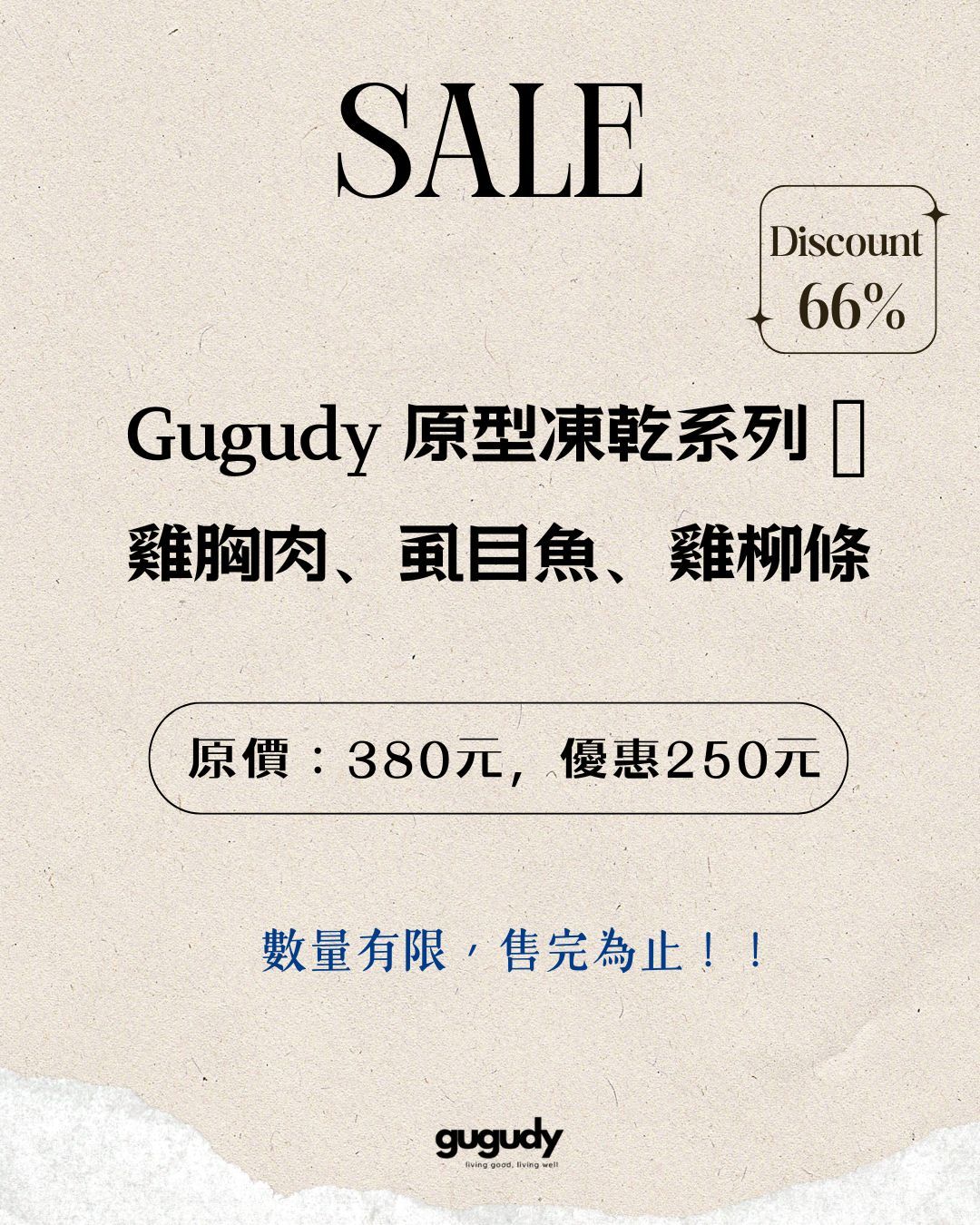 Gugudy 原型凍乾系列 ⎯ 線上特賣