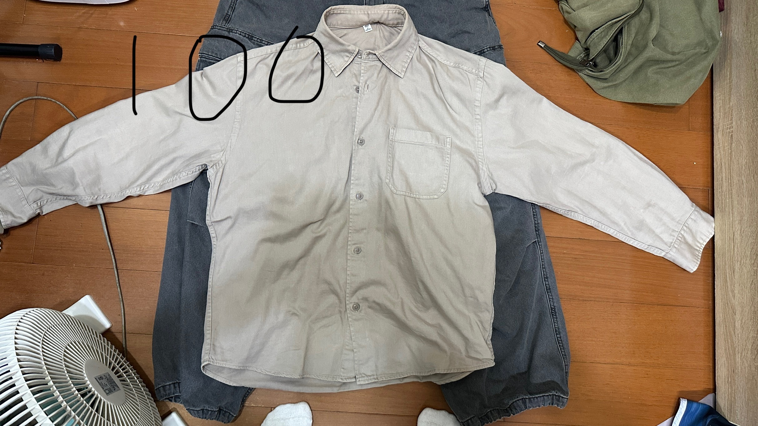 Gu 長袖襯衫 L