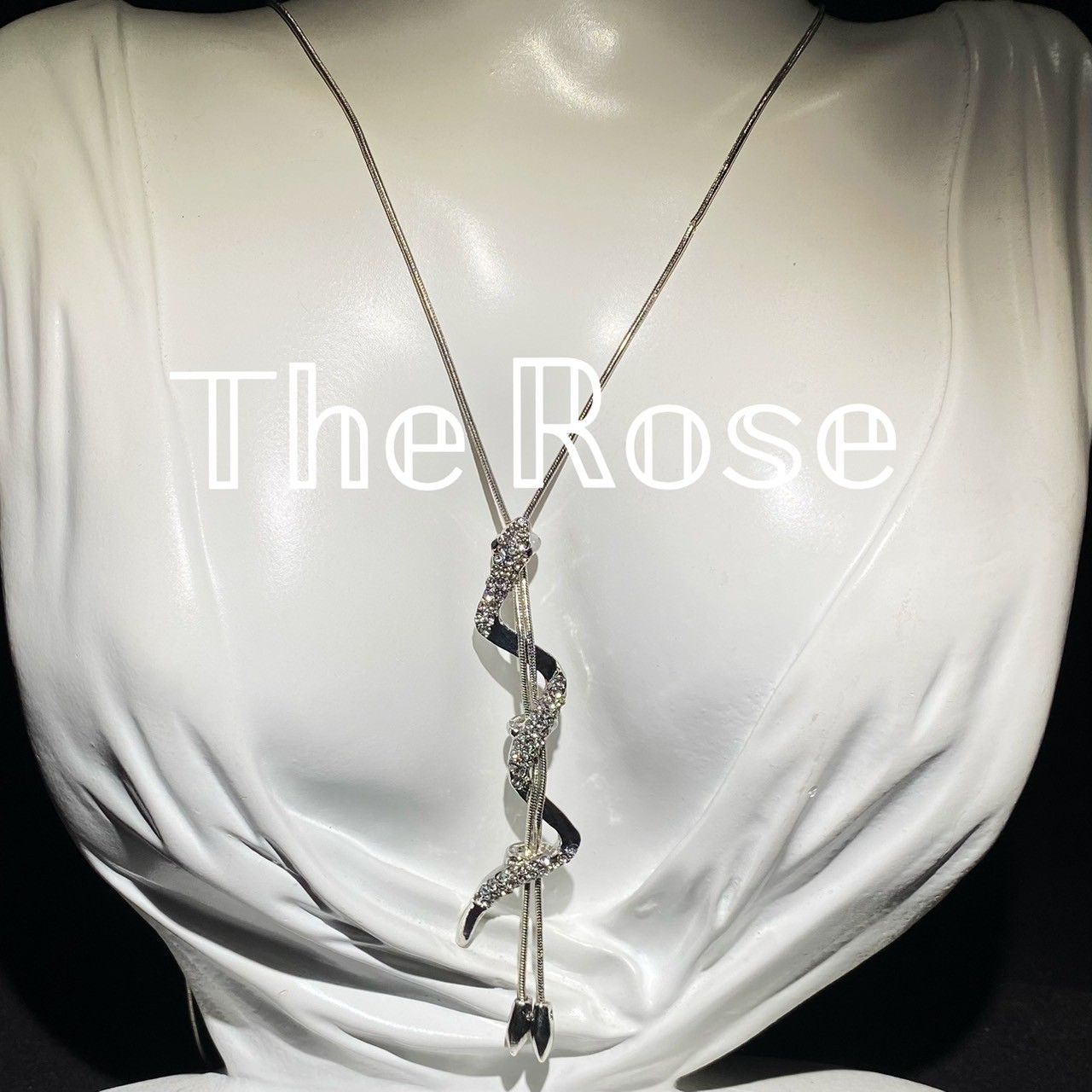 『靈現』項鍊 時尚簡約閃閃靈蛇鋯石抽繩毛衣鏈 蛇項鍊 長項鍊 N0052實拍賣家 台灣出貨