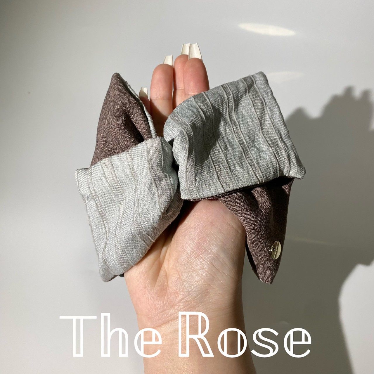 『凡韻』髮夾 低調氣質牛仔淺藍拼接卡其三角抓夾 盤髮抓夾 質感髮飾  H0065