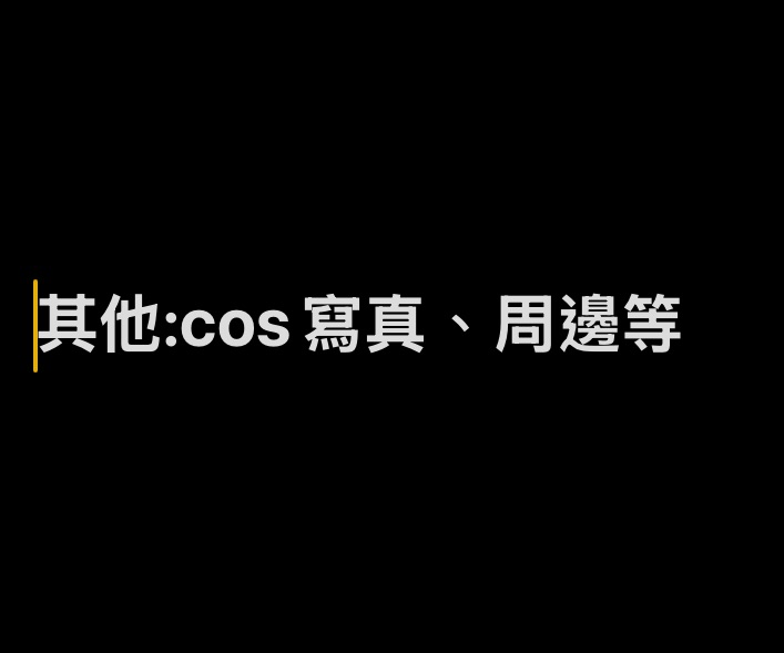 其他:cos寫真、周邊等