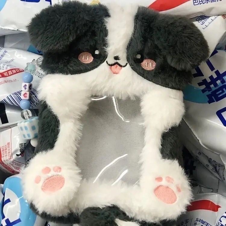 毛絨兔子小狗卡套