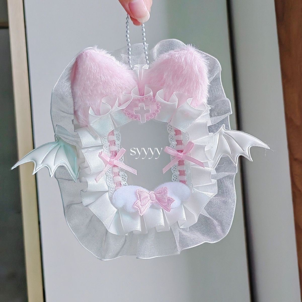 蕾絲毛絨天使咕卡卡套