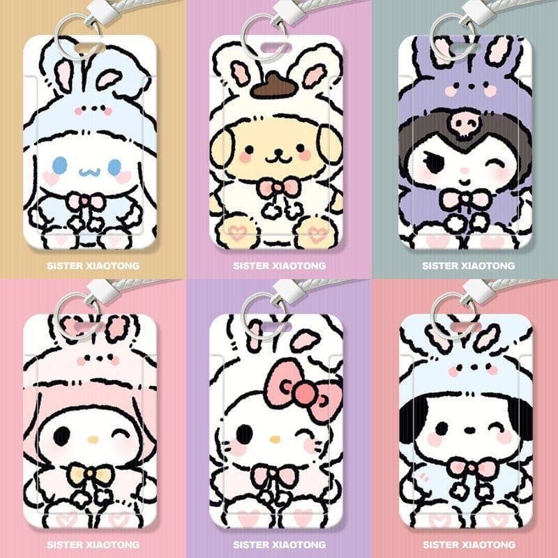 三麗鷗庫洛米滑蓋卡套+掛繩