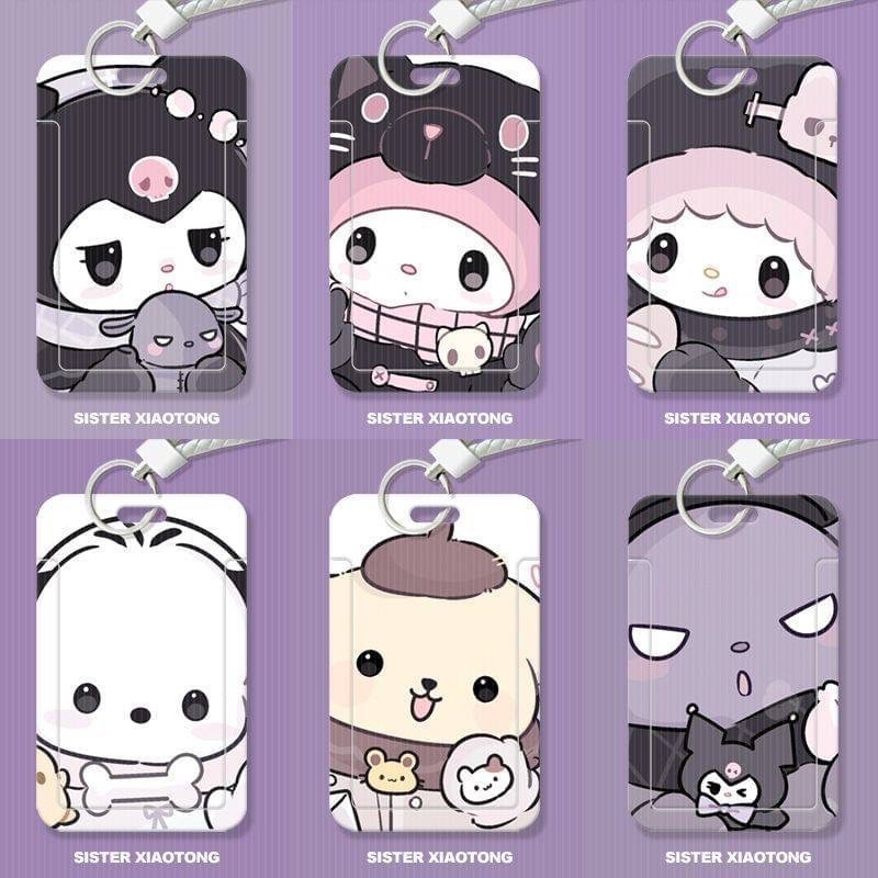 三麗鷗庫洛米庫巴滑蓋卡套+掛繩