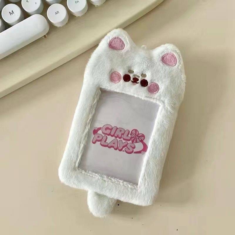 可愛動物系列毛絨卡套