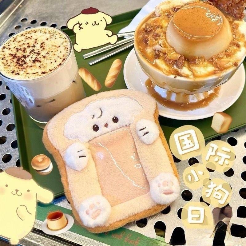 可愛麵包吐司毛絨卡套