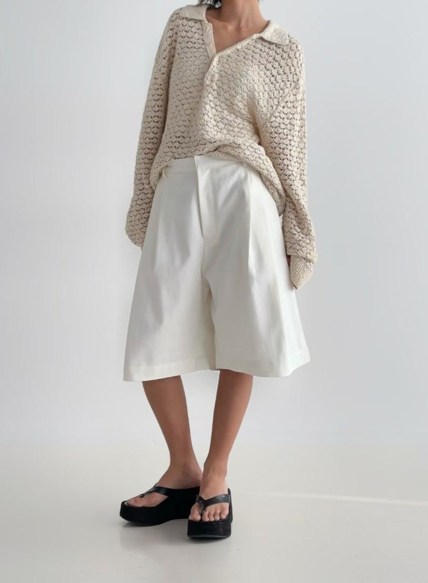 TROVE 立體摺紋西裝短褲｜Pleated Tailored Shorts｜Unisex
