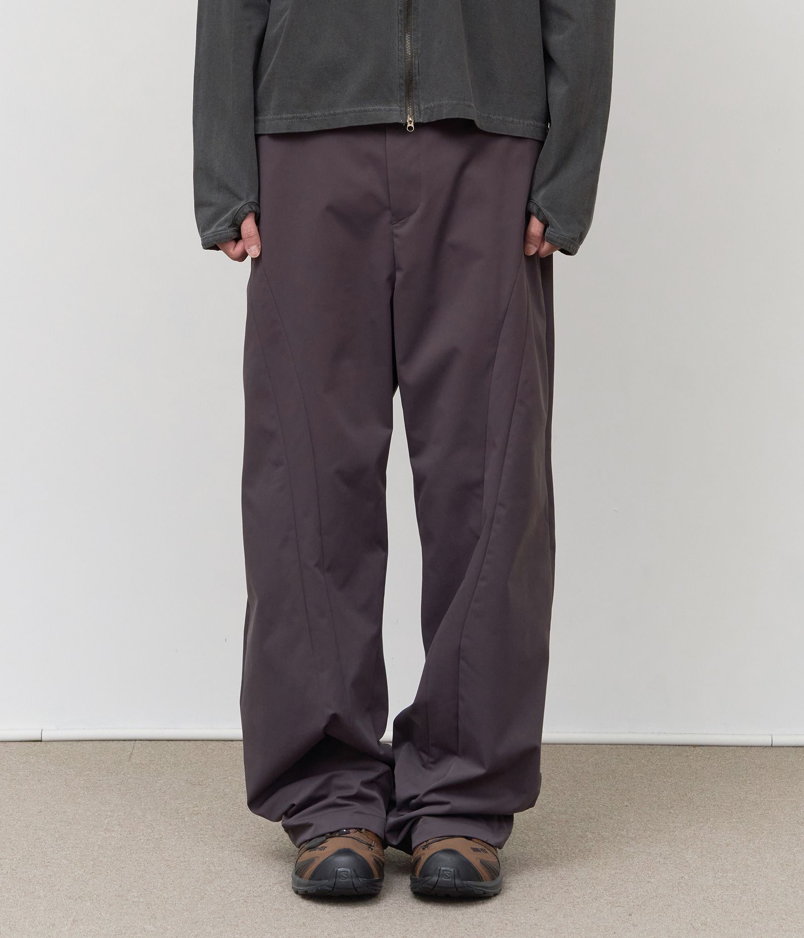 TROVE 弧形縫線寬版西裝長褲｜Arc Seam Wide Leg Trousers｜Unisex