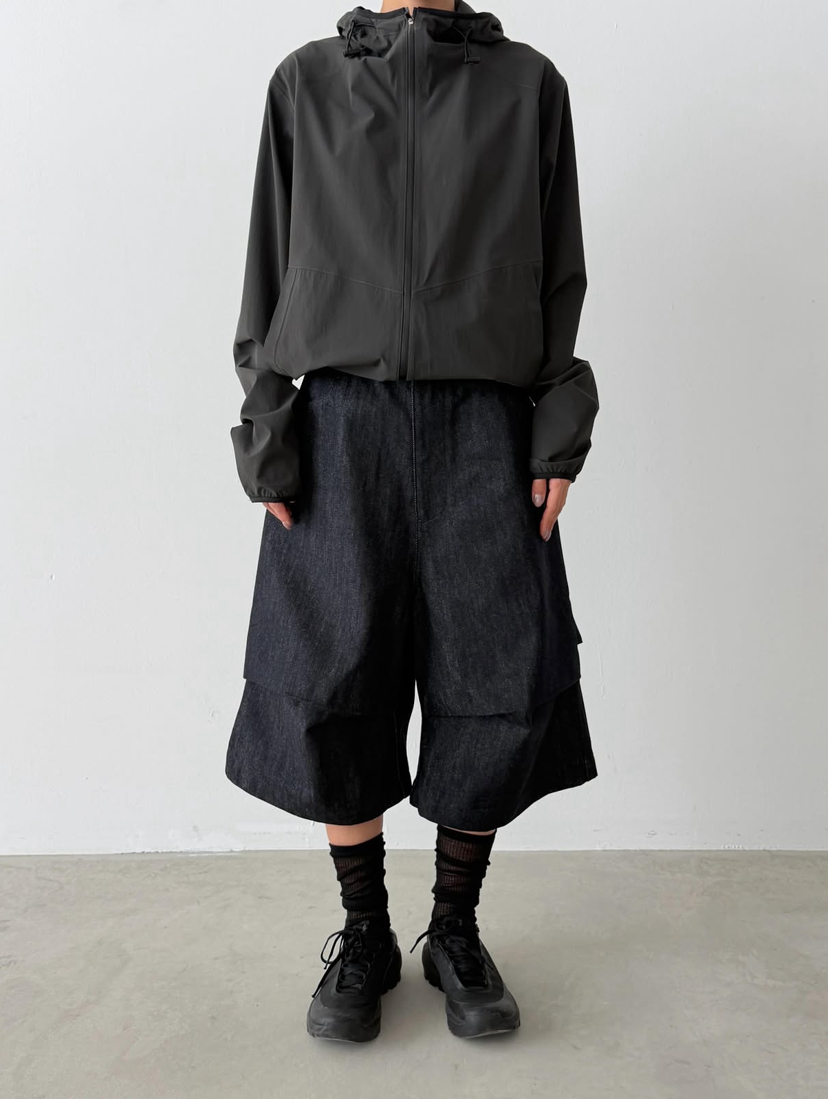 TROVE 寬版丹寧百慕達工裝短褲｜Wide Denim Cargo Bermuda Shorts｜Unisex