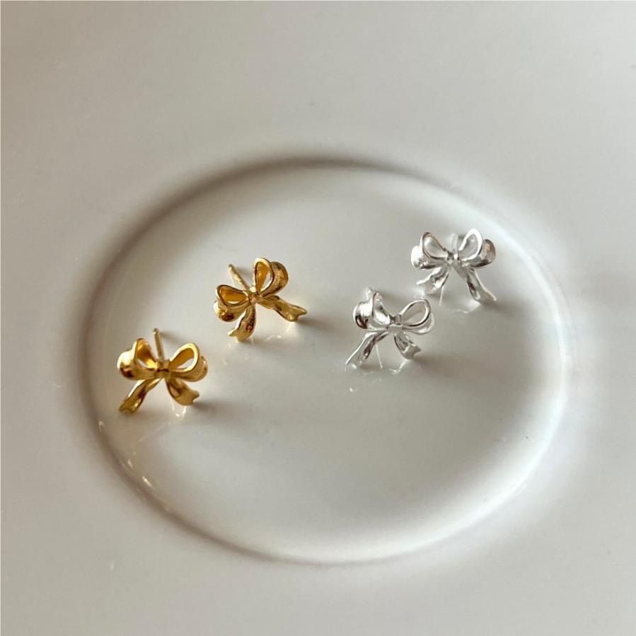 簡約蝴蝶結耳環（預購）