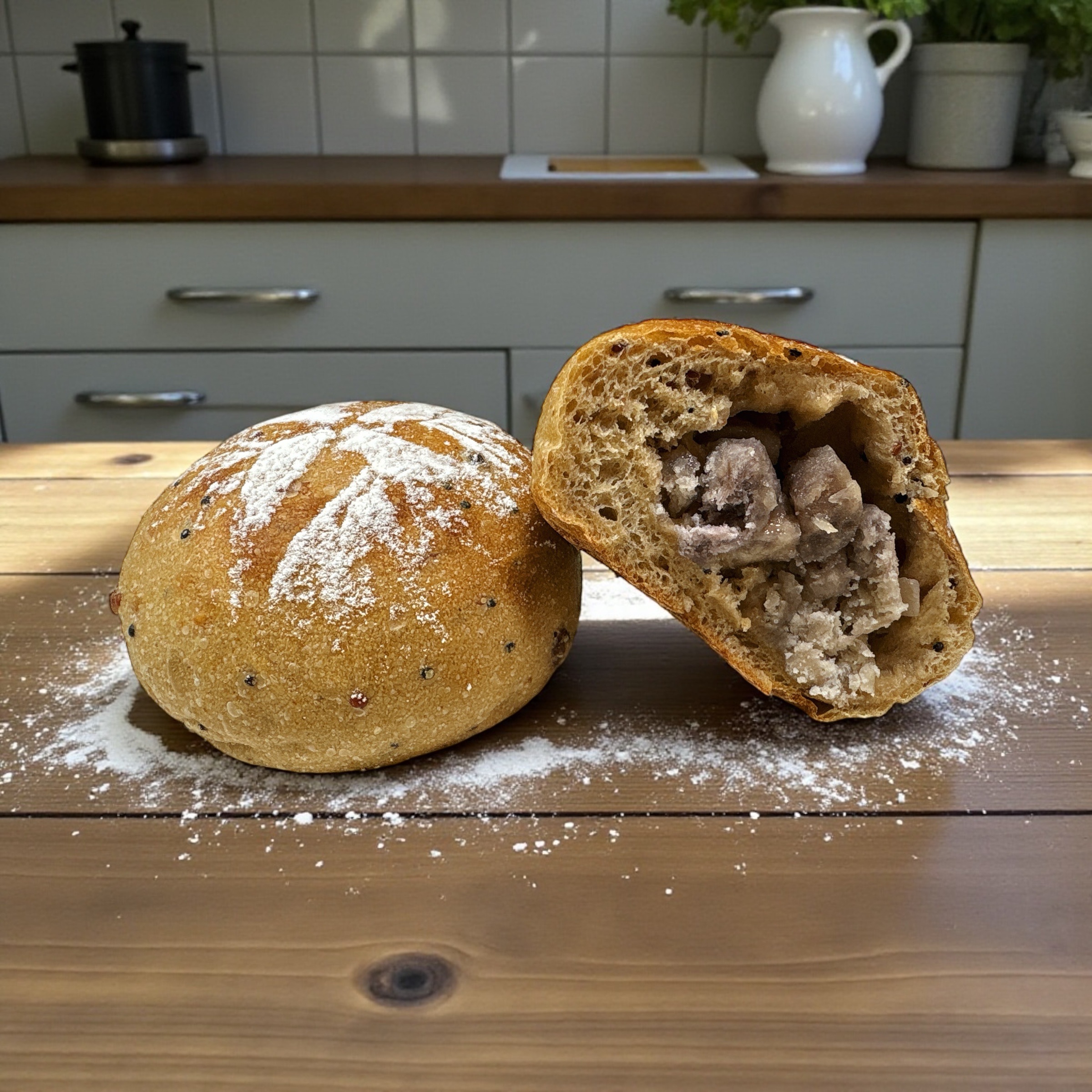 榖物黑糖芋頭丁餐包（3入裝）