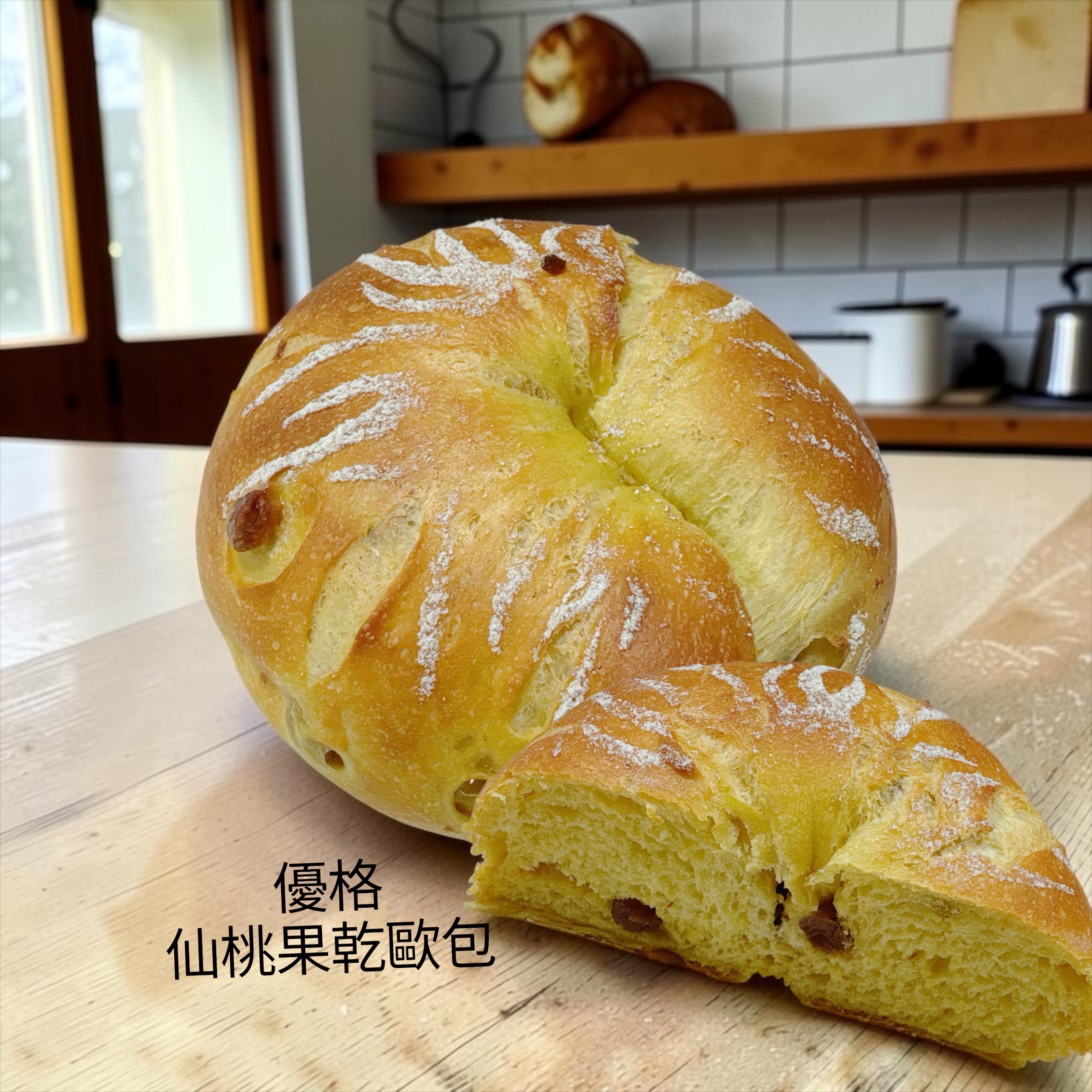 優格仙桃果乾歐包