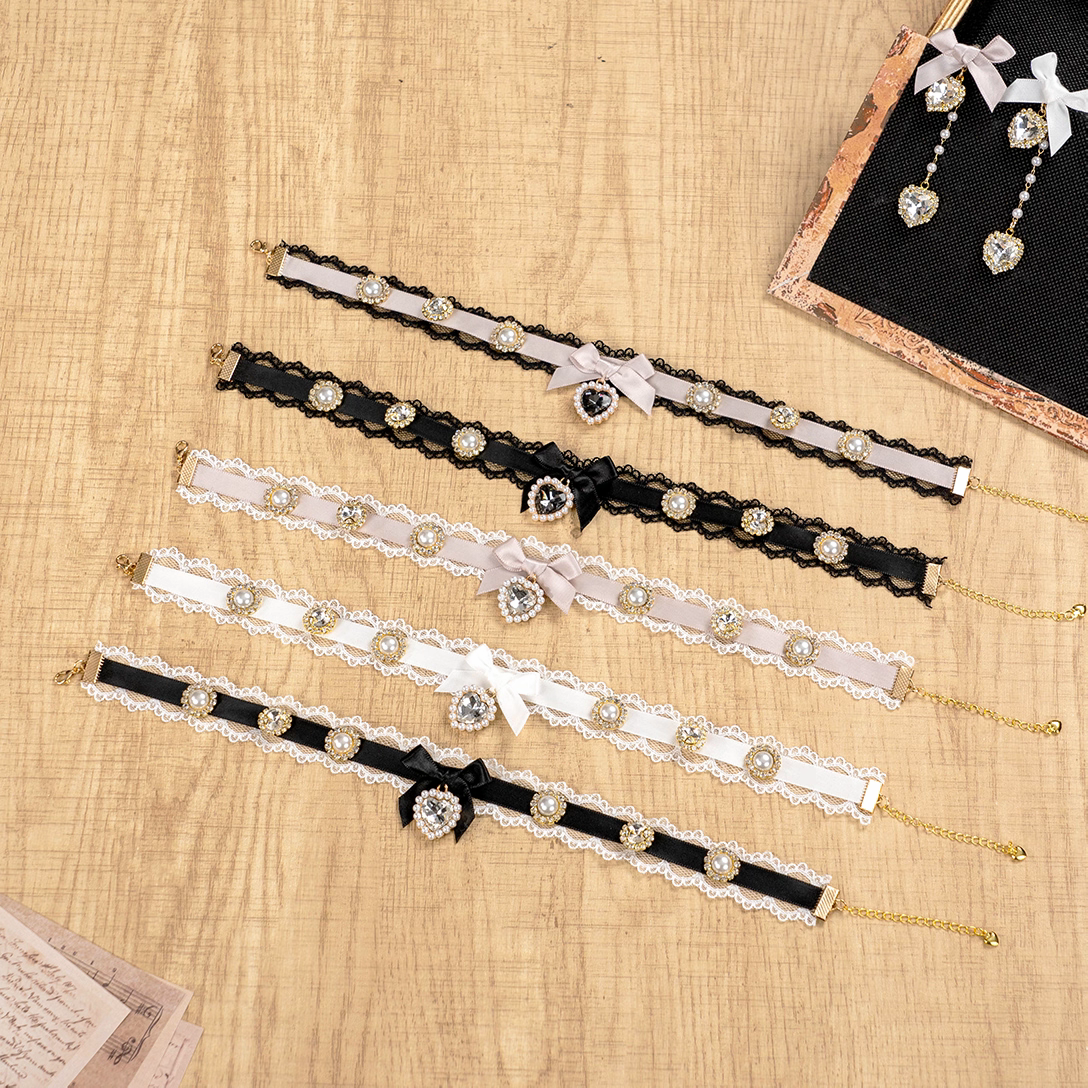 ［地雷系＆量產型］Choker 重工珍珠水鑽寶石項圈