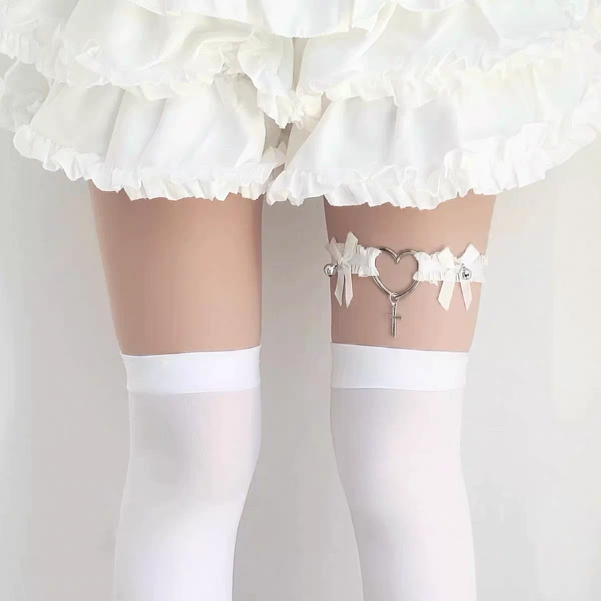 愛心鈴鐺蝴蝶結腿環/頸鍊