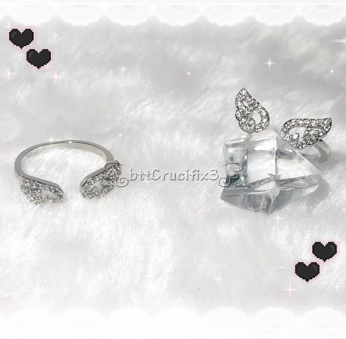 小天使翅膀可調節戒指